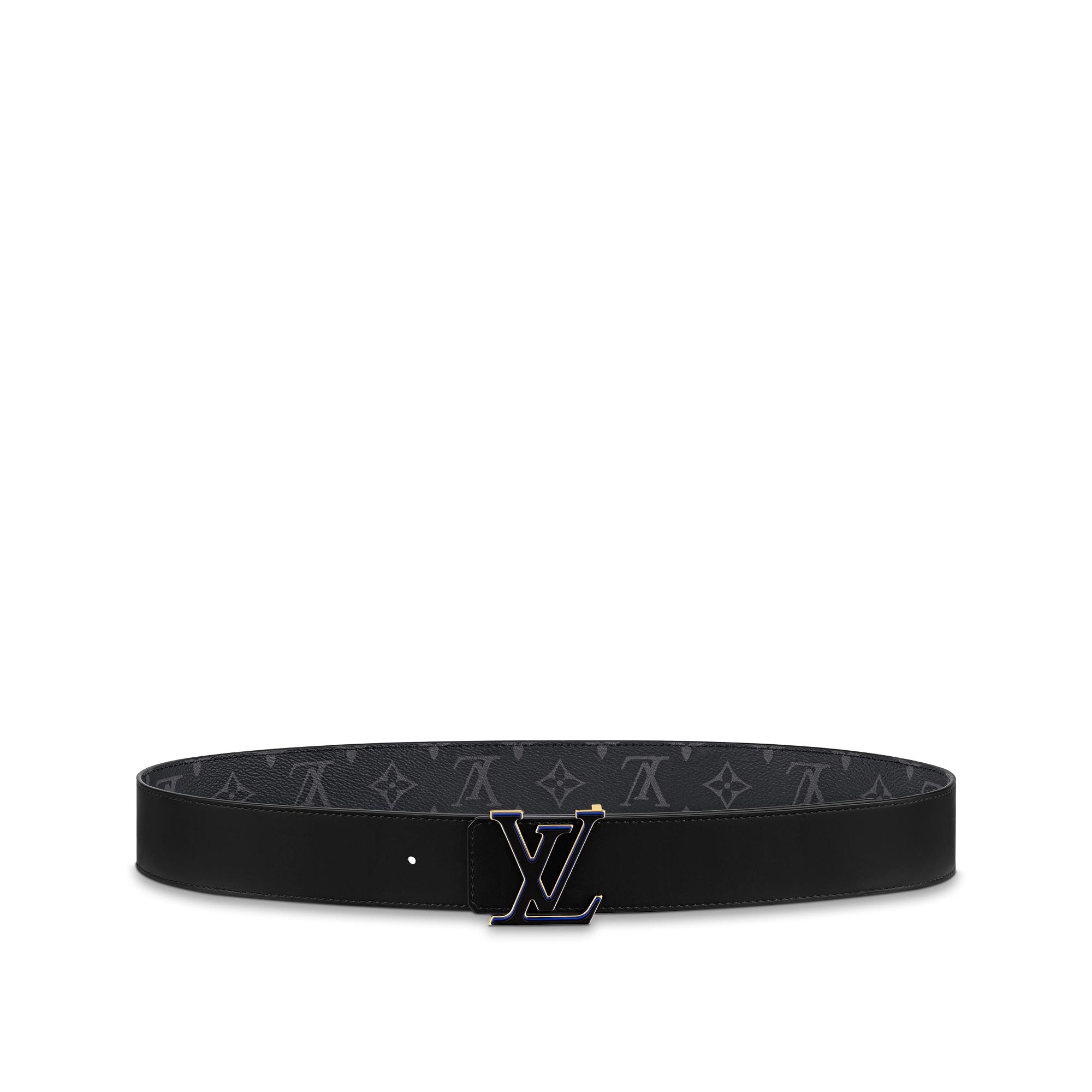 LV 3 Steps 40mm Reversible Belt Monogram Eclipse Canvas Accessories